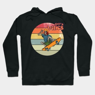 vintage skeleton skateboarding Hoodie